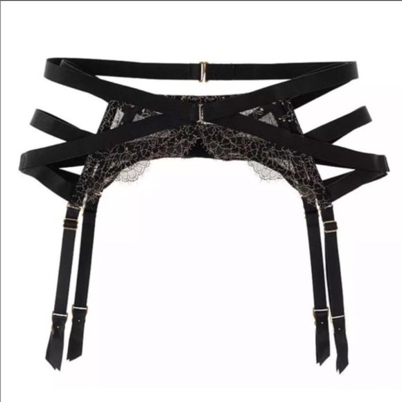VS Very Sexy Strappy Garter BeltXS/S rare Vintage Lace trim